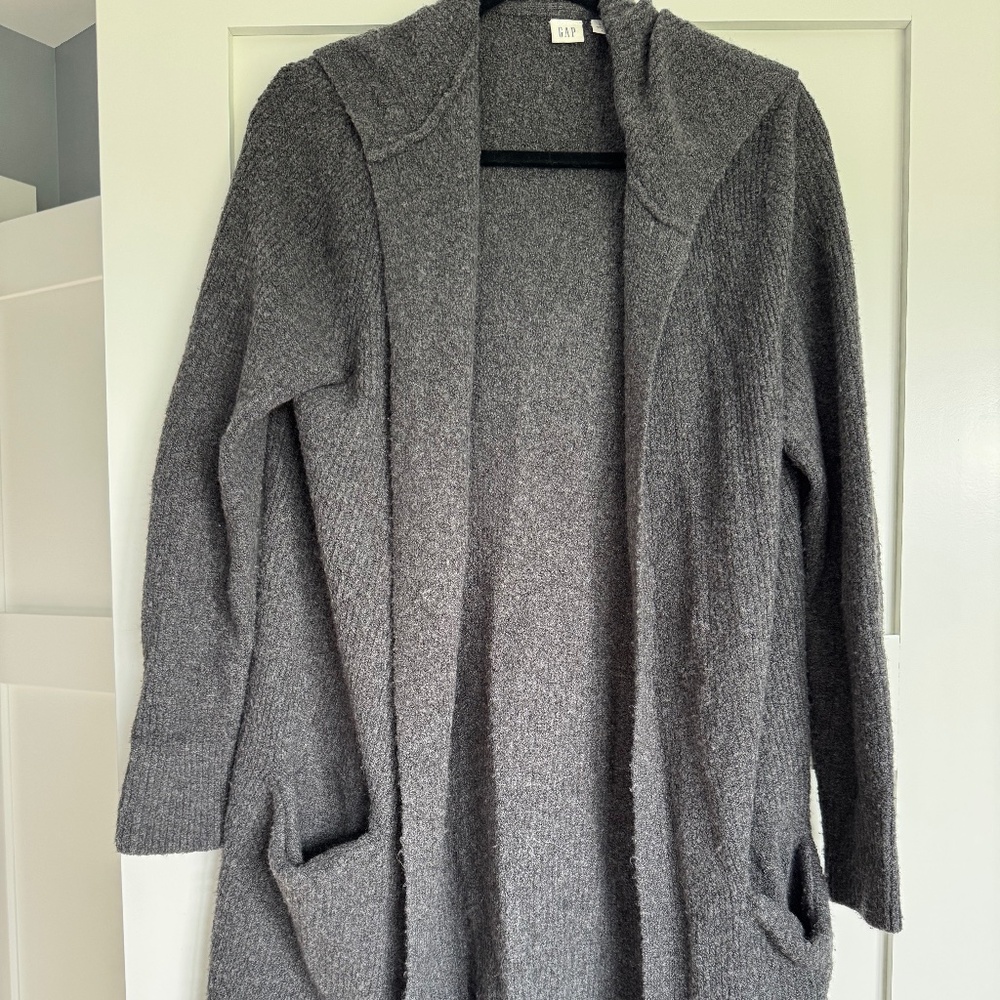 Gap Gray Long Cardigan Sweater